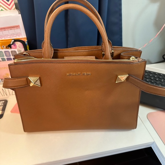 Michael Kors Karla Brown Tote Bag - Picture 1 of 2